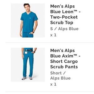 FIGS scrub top leon size S alps blue